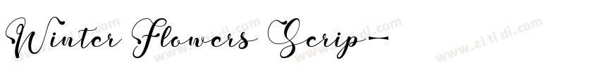 Winter Flowers Scrip字体转换